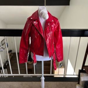 NWT Forever 21 Red Faux Leather Jacket